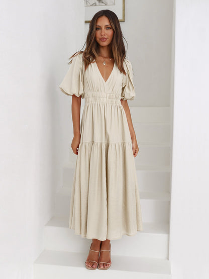 Susan Ruffle Midi Dress