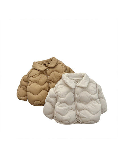 Waily | Baby Lapel Solid Color Cotton Padded Jacket