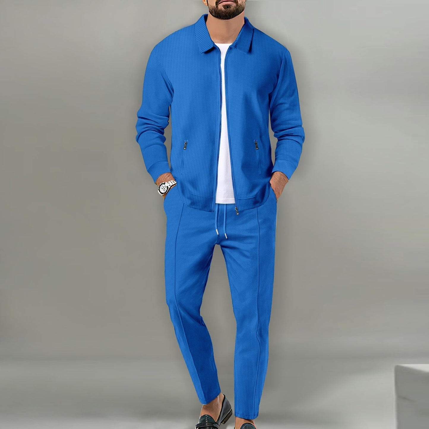 City Chill Ensemble - 2-piece with long trousers and zip jacket