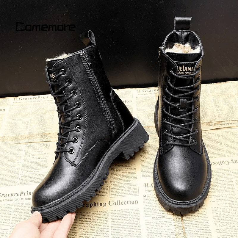 Rosa™ | Winter Boots in Black Leather